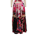 2020 Women Fashion Bohemian V Neck Plus Size Floral Maxi Dresses  Vestidos Femme S-5XL